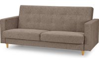 Прямой диван-кровать Брисбен Лайт коричневого цвета