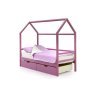 Детская кровать-домик Бельмарко Svogen лаванда с бортиком