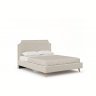 Николь Кровать 1600 с кроватным основанием (Светло-серый/Молочный)