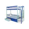 Детская двухярусная кровать Бельмарко Svogen мятно-синий с ящиками