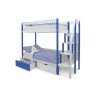 Детская двухярусная кровать Бельмарко Svogen сине-белый с ящиками