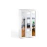 Шкаф 3-х дверный с ящиками и 3-я зеркалами Монако МН-58 белое дерево
