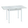 Эко 80х60 стол обеденный раскладной / бетон белый/белый