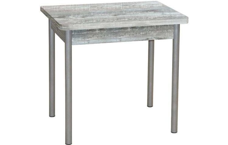 Эко 80х60 стол обеденный раскладной / бетон темный/металлик