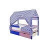 Детская кровать-домик Бельмарко Svogen синий-лаванда с ящиками и бортиком