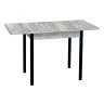 Эко 80х60 стол обеденный раскладной / бетон темный/черный