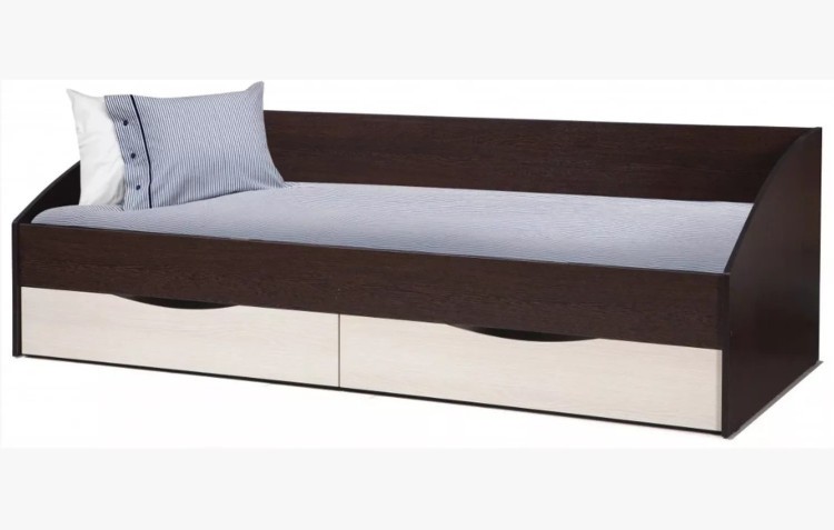 Кровать Фея - 3 одинарная симметричная (900х2000) венге/вудлайн