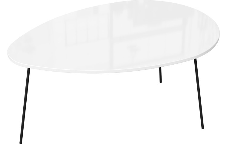 Стол журнальный тип 3 высокий (Белый глянец)