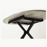  Стол D110-145 Дуб Шерман серый/каркас черный, ВЕГА, УТ-00004499 