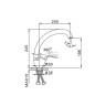 Смеситель Кухня Frap шар.d-35 МАКСИ (200*245) Сатин, 58752