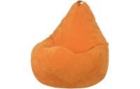 Кресло мешок груша L оранжевый микровельвет