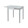 Глайдер стол обеденный / бетон белый/металлик