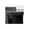 Обеденный сет (стол+4стула) (mod. 210036), черный, ткань: DB-16, серый