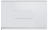 Челси Комод 1200 (2 двери 3 ящика) Белый глянец холодный / белый
