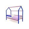 Детская кровать-домик Бельмарко Svogen синий-лаванда с бортиком