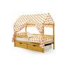 Детская кровать-домик Бельмарко Svogen натура (без покрытия) с бортиком
