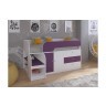Кровать чердак Астра 9 V1 Белый/Фиолетовый
