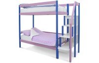 Детская двухярусная кровать Бельмарко Svogen синий-лаванда