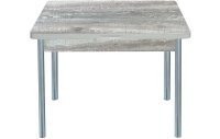 Симпл стол обеденный раскладной / бетон темный/металлик