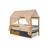 Детская кровать-домик Бельмарко Svogen дерево-графит с ящиками