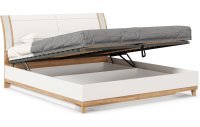 Бари Кровать двуспальная 1800 с подъёмным механизмом (Дуб Золотой/Белый)