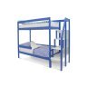 Детская двухярусная кровать Бельмарко Svogen синий с бортиком