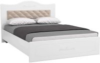 Кровать 1400 с мягким элементом Италия ИТ-8 + ИТ-8А белое дерево