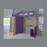 Кровать чердак Астра 7 Сонома/Фиолетовый