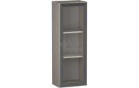  Шкаф навесной со стеклом, Лацио (350*238*1000) Серый камень, 30508 