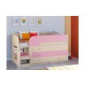 Кровать чердак Астра 9 V3 Дуб молочный/Розовый