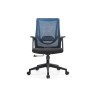 Кресло офисное,вращающееся LJ-2201В BLUE+BLACK (610*500*1070), LJ-2201В BLUE+BLACK ИМП