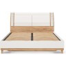 Бари Кровать двуспальная с кроватным основанием 1600 (Дуб Золотой/Белый)