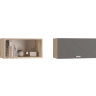 Скайлайн Шкаф настенный (600) с горизонтальной дверью графит