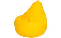 Кресло мешок груша L Желтая экокожа
