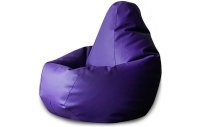 Кресло мешок груша L Фиолетовая экокожа