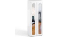 Шкаф 2-х дверный с зеркалами (гл.560) Афина АФ-48 белое дерево