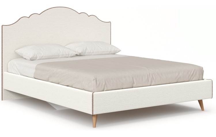 Ариана Кровать 1600 с кроватным основанием (Молочный/Темно-коричневый)