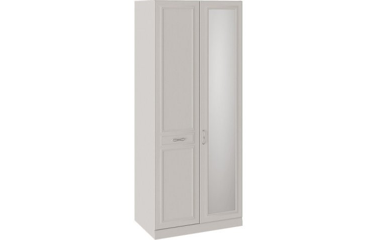 Сабрина СМ-307.07.221-01L Шкаф для одежды с 1 глухой и 1 зеркальной дверью левый с опорой
