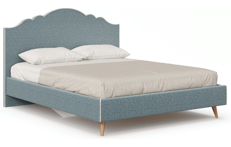Ариана Кровать 1600 с кроватным основанием (Голубой/Бежевый)
