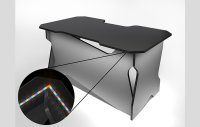 Игровой компьютерный стол RVG с подсветкой Черный/Черный 140
