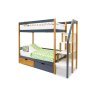 Детская двухярусная кровать Бельмарко Svogen дерево-графит с ящиками