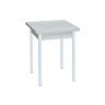 Эко 60х60 стол обеденный раскладной / бетон белый/белый