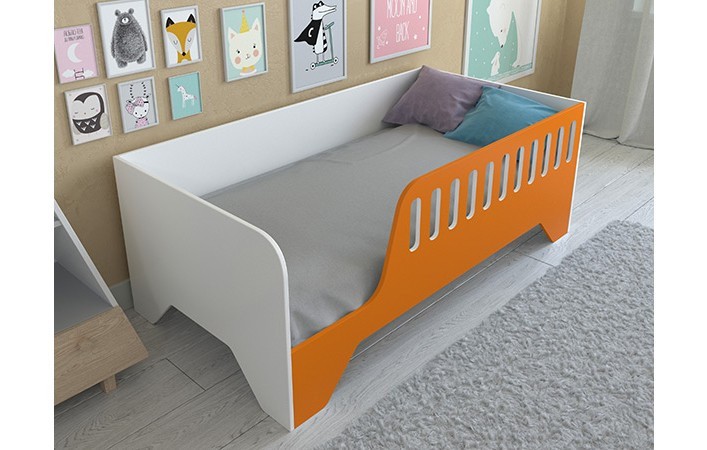 Кровать Астра 13 Белый/Оранжевый