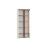 6-87001 Шкаф 2-х дверный со стеклом ВЕНА Кашемир Серый/Ясень Шимо темный