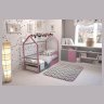 Детская кровать-домик Бельмарко Svogen лаванда-графит с ящиками и бортиком