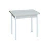 Эко 80х60 стол обеденный раскладной / бетон белый/белый