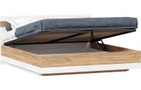 Фиджи Кровать двуспальная 1800 с подъёмным механизмом (Дуб Золотой/Белый)