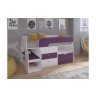 Кровать чердак Астра 9 V5 Белый/Фиолетовый