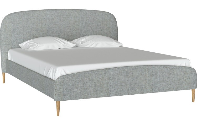 Бетти Кровать двуспальная 1600 мягкая с кроватным основанием (Серый, ткань Capri 24)