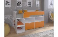 Кровать чердак Астра 9 V6 Белый/Оранжевый